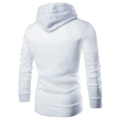 Asymmetrical Zippered Neckline Hoodie Jacket - Image 9