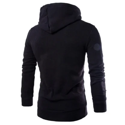 Asymmetrical Zippered Neckline Hoodie Jacket - Image 5