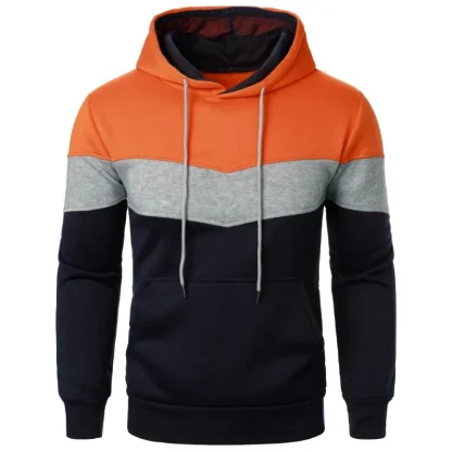 Color Block Hoodie with Drawstring - Image 4