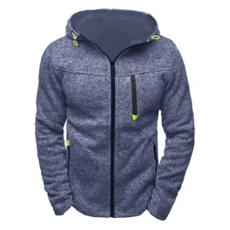 Warm Casual Zippered Hooded Jacket