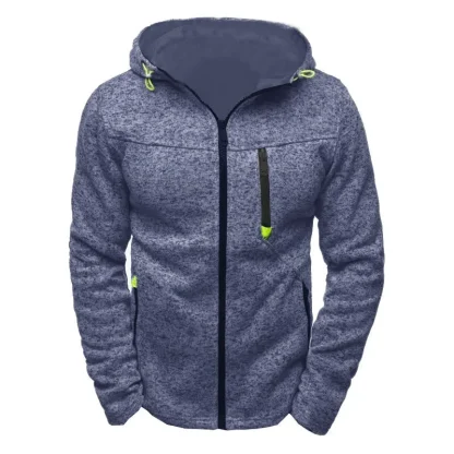 Warm Casual Zippered Hooded Jacket