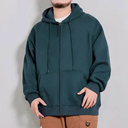 Plus Size Hoodie with Zip-Up Closure - Image 6