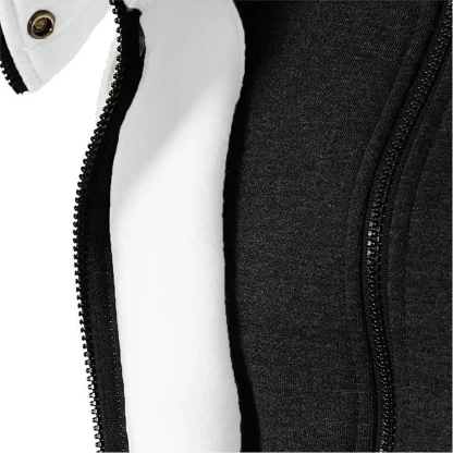 Turtleneck Zippered Hooded Jacket with Pocket - Image 8