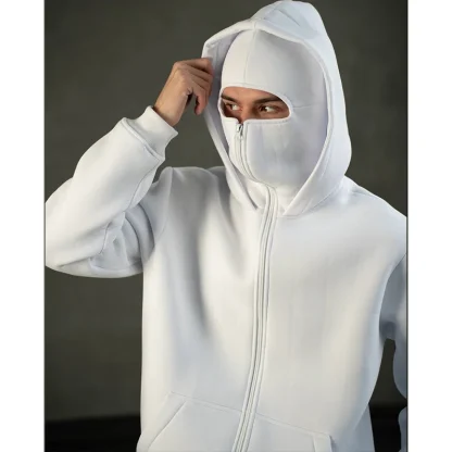 Mask Hoodie Jacket with Zippered Closure - Image 11