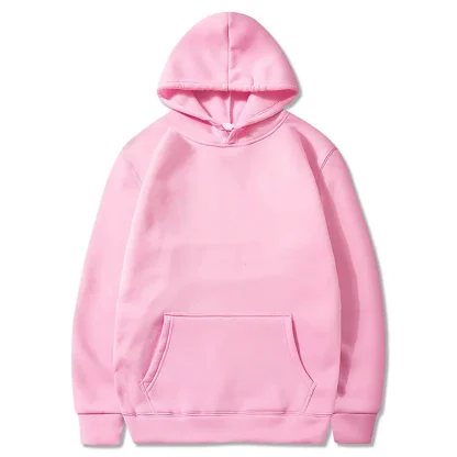 Solid Fleece Hoodie with Long Sleeve - Image 15