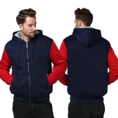 Thickened Warm Fleece Zip-Up Hoodie - Image 9
