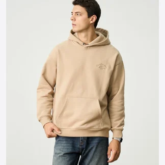 Embroidered Pullover Hoodie with Pocket