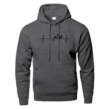 Casual Printed Hoodie with Front Pocket - Image 4