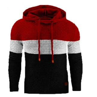 Stripe Color Block Thick Hoodie