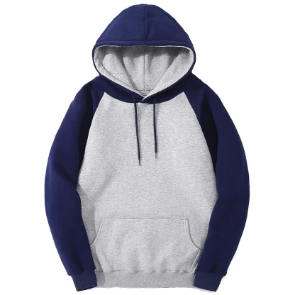 Oversized Hoodie with Color Block Design - Image 3