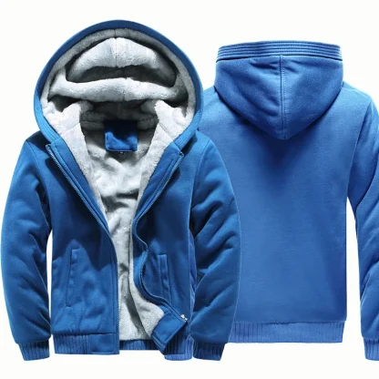 Thickened Warm Fleece Zip-Up Hoodie - Image 3
