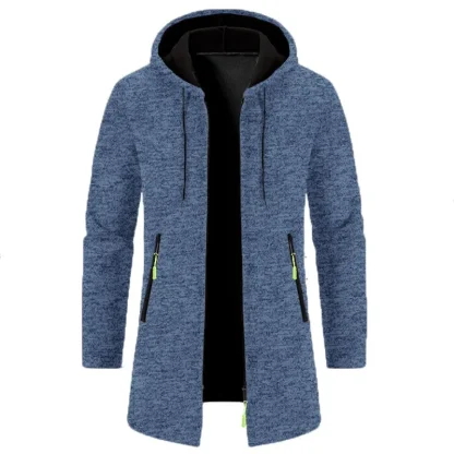 Mid Length Hoodie with Zippered Front - Image 4