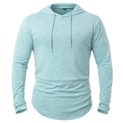 Athletic Pullover Solid Hooded Sweatshirt - Image 10