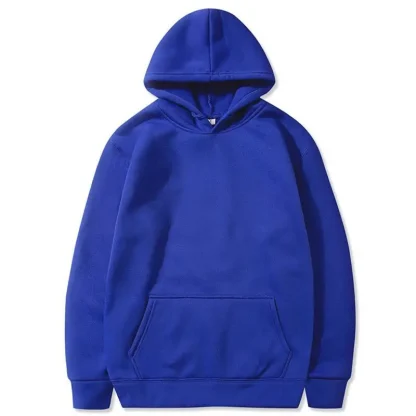 Solid Fleece Hoodie with Long Sleeve - Image 12