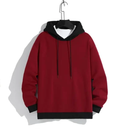 Two Tone Oversized Hoodie with Drawstring - Image 4