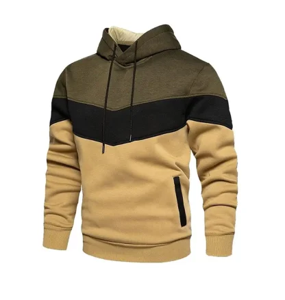 Color Block Hoodie Jacket with Pocket - Image 2