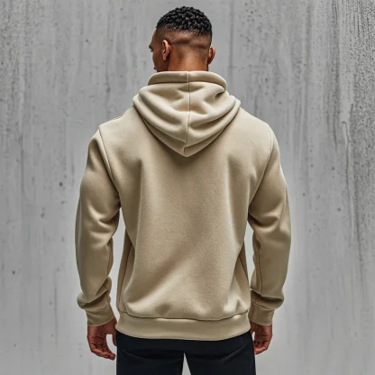 Thick Hooded Sweatshirt with Zipper - Image 3