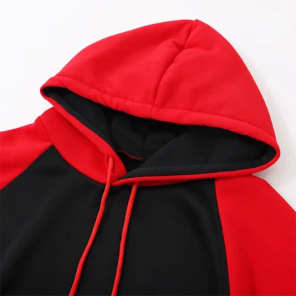 Oversized Hoodie with Color Block Design - Image 5
