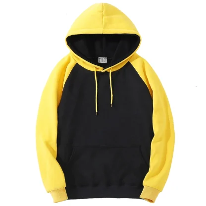 Oversized Hoodie with Color Block Design - Image 4