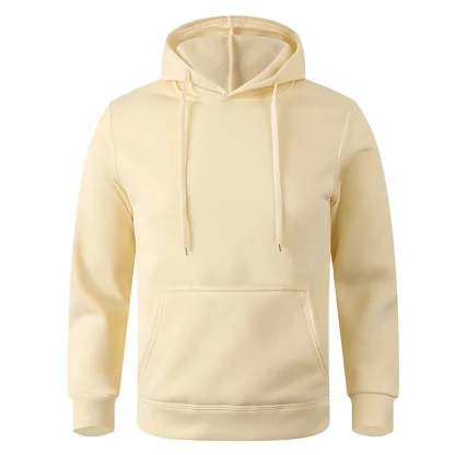 Casual Plain Color Hooded Jacket - Image 7
