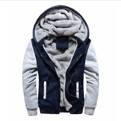 Thickened Warm Fleece Zip-Up Hoodie - Image 12