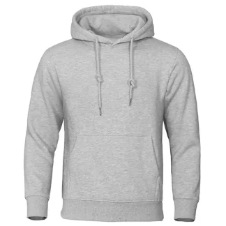 Fleece Warm Men's Hoodie with Drawstring