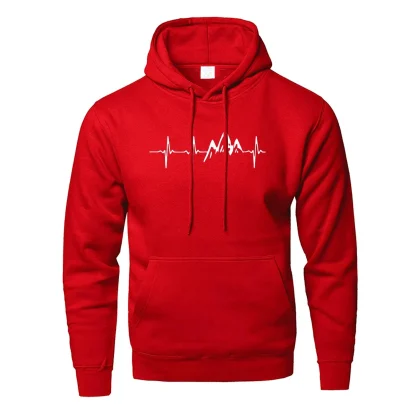 Casual Printed Hoodie with Front Pocket - Image 6