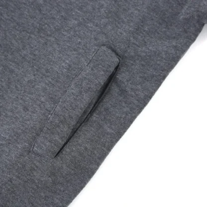 Color Block Hoodie with Zippered Front - Image 4