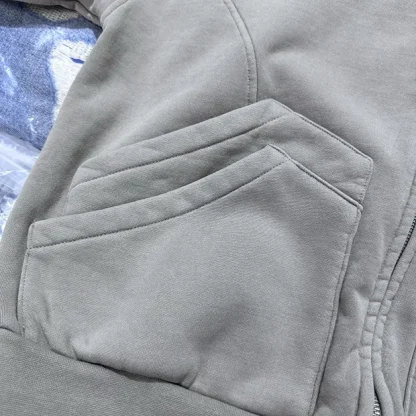 Zippered Front Hoodie with Warm Fleece - Image 10
