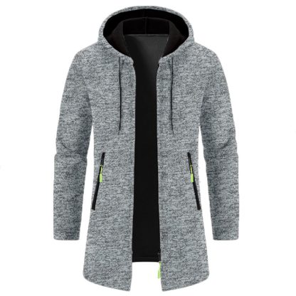 Mid Length Hoodie with Zippered Front - Image 10