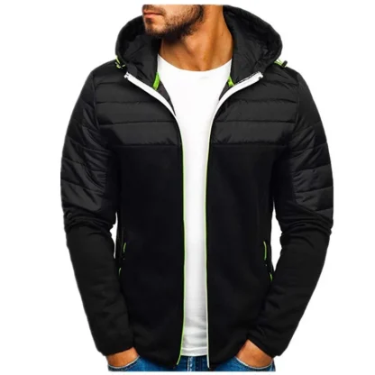 Warm Hoodie with Zip Up Front - Image 2