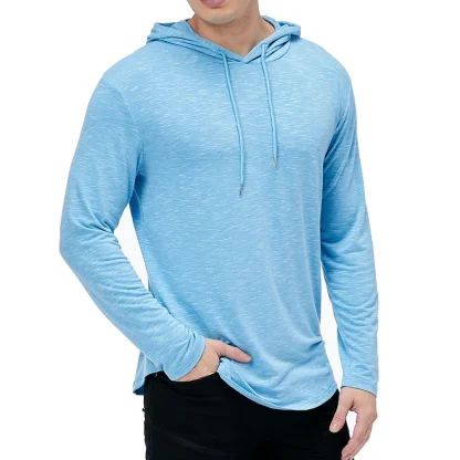 Athletic Pullover Solid Hooded Sweatshirt - Image 4