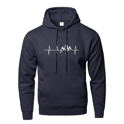 Casual Printed Hoodie with Front Pocket - Image 8
