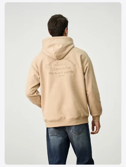 Embroidered Pullover Hoodie with Pocket - Image 12