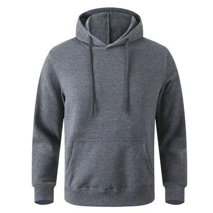 Casual Plain Color Hooded Jacket - Image 9