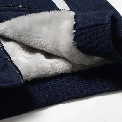 Men's Fleece Zip Jacket with Hood - Image 9