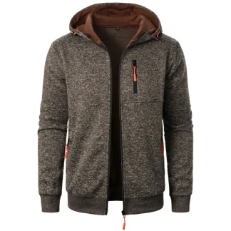 Zippered Hoodie Jacket with Long Sleeve