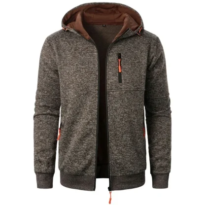 Zippered Hoodie Jacket with Long Sleeve