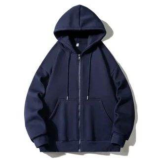 Plus Size Hoodie with Zip-Up Closure