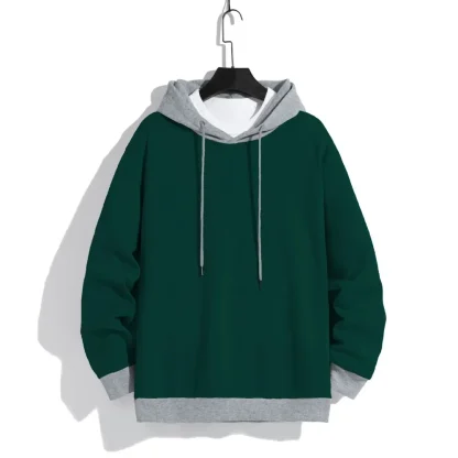 Two Tone Oversized Hoodie with Drawstring - Image 5