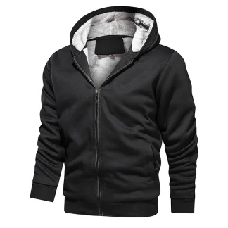 Men's Fleece Zip Jacket with Hood
