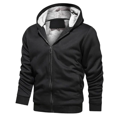 Men's Fleece Zip Jacket with Hood