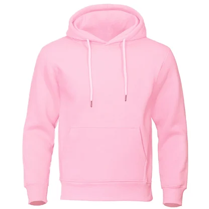 Solid Color Warm Hoodie with Open Pocket - Image 13