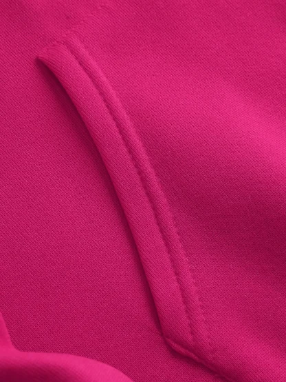 Warm Pink Hoodie Jacket with Front Pocket - Image 4