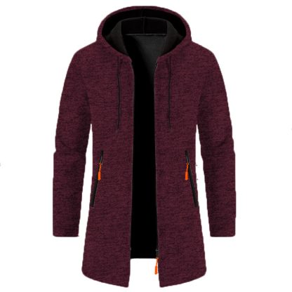 Mid Length Hoodie with Zippered Front - Image 14