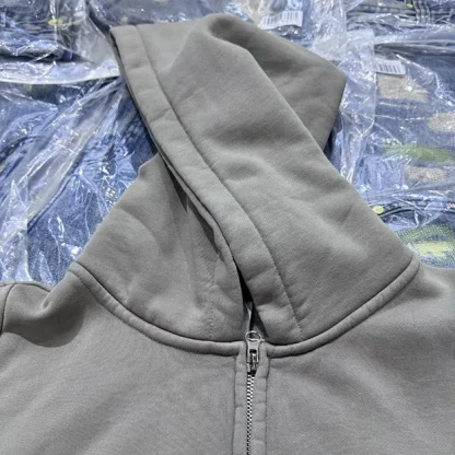 Zippered Front Hoodie with Warm Fleece - Image 8