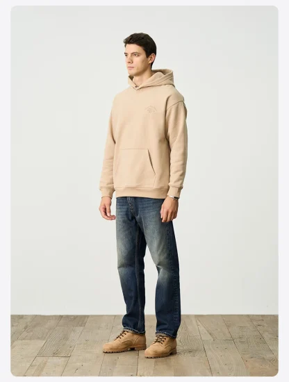 Embroidered Pullover Hoodie with Pocket - Image 11