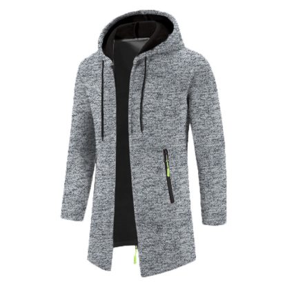 Mid Length Hoodie with Zippered Front - Image 11