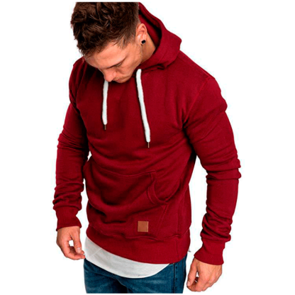 Simple Plain Color Slim Fit Hoodie - Image 10