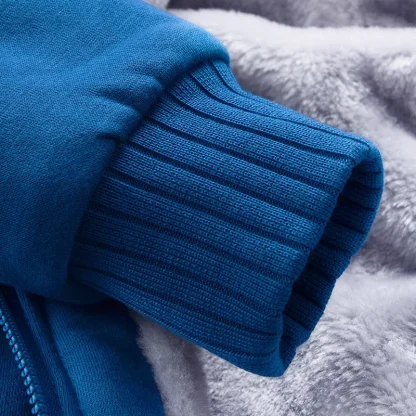 Thickened Warm Fleece Zip-Up Hoodie - Image 5